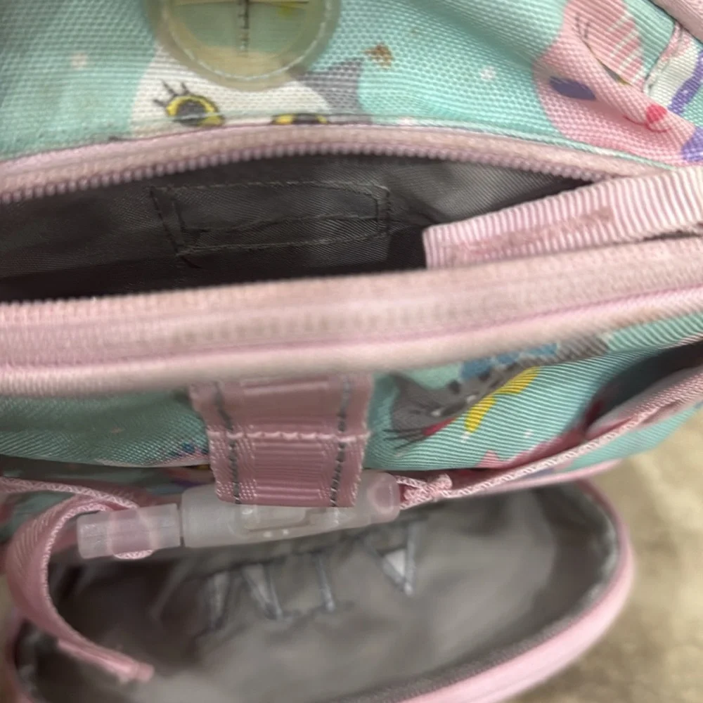Pottery Barn Mackenzie Aqua Pink Princess‎ Kitty small backpack